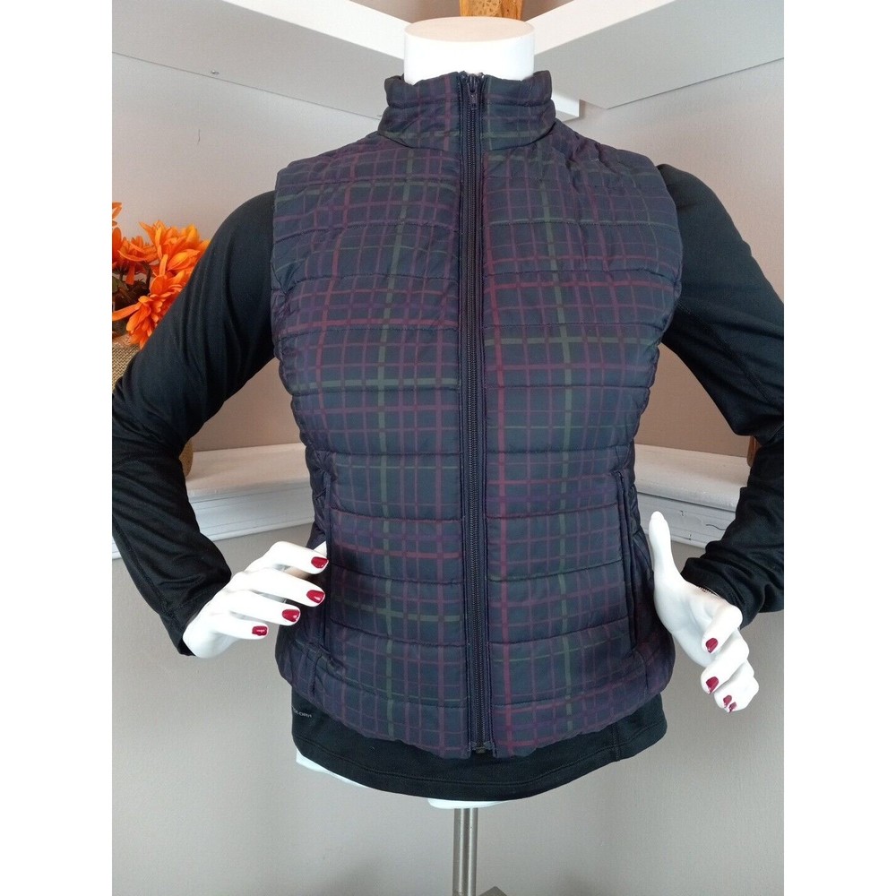 Ann Taylor Loft Womens Patterned Purple Quilted Vest Size Large